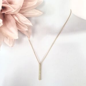 Adornia Swarovski Bar Necklace